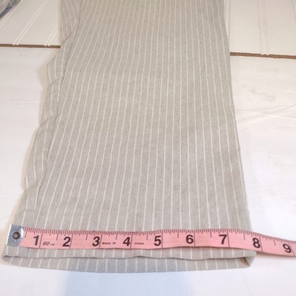 Amanda + Chelsea women's striped cream stretchy pants size (22)W - Picture 10 of 14
